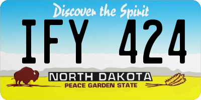 ND license plate IFY424