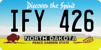 ND license plate IFY426