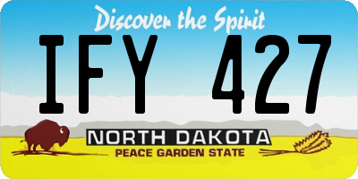 ND license plate IFY427