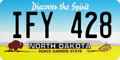 ND license plate IFY428