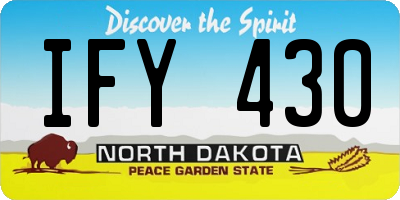 ND license plate IFY430