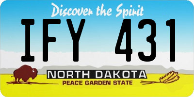 ND license plate IFY431