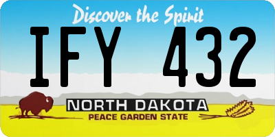 ND license plate IFY432