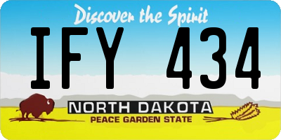 ND license plate IFY434