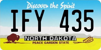 ND license plate IFY435