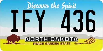ND license plate IFY436