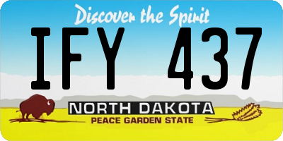 ND license plate IFY437