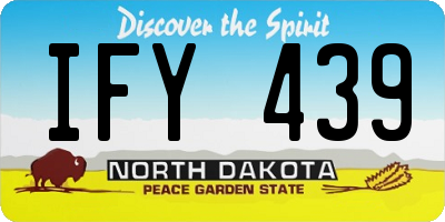 ND license plate IFY439