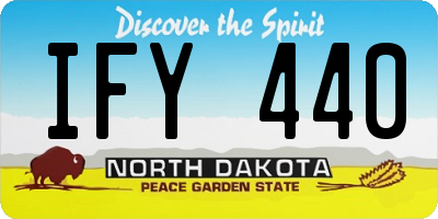 ND license plate IFY440