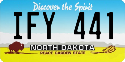 ND license plate IFY441