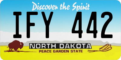 ND license plate IFY442