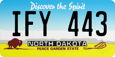 ND license plate IFY443