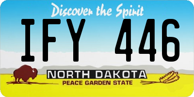 ND license plate IFY446