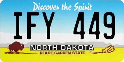 ND license plate IFY449