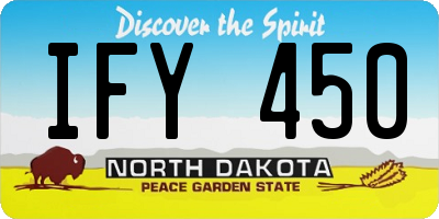 ND license plate IFY450