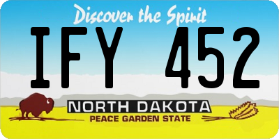 ND license plate IFY452
