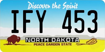 ND license plate IFY453