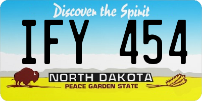 ND license plate IFY454