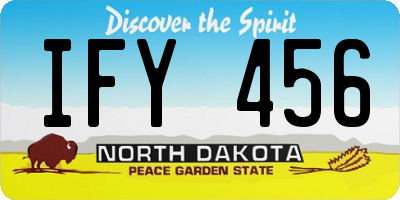 ND license plate IFY456