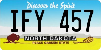 ND license plate IFY457