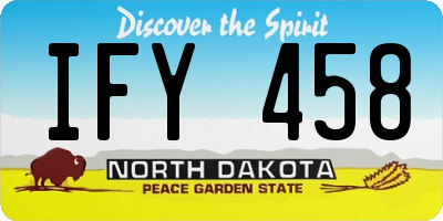 ND license plate IFY458