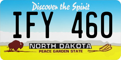 ND license plate IFY460