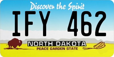ND license plate IFY462