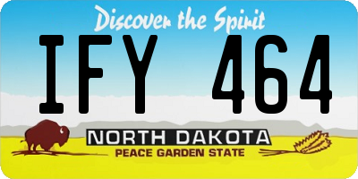 ND license plate IFY464