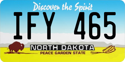 ND license plate IFY465