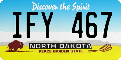 ND license plate IFY467