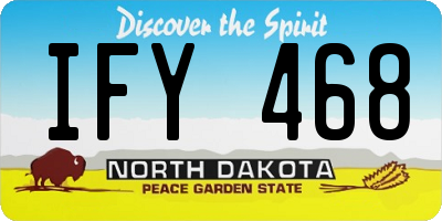 ND license plate IFY468