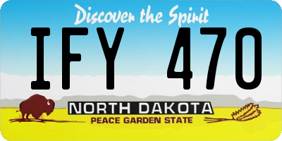 ND license plate IFY470