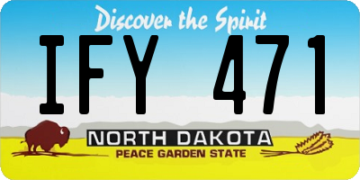 ND license plate IFY471