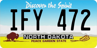 ND license plate IFY472