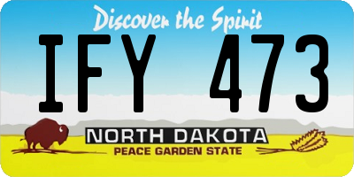 ND license plate IFY473