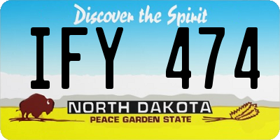 ND license plate IFY474