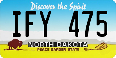 ND license plate IFY475