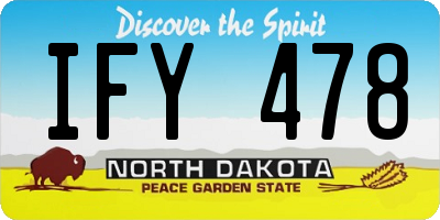 ND license plate IFY478