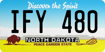 ND license plate IFY480