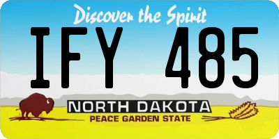 ND license plate IFY485