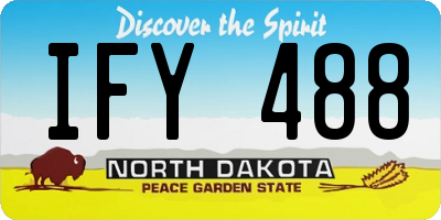 ND license plate IFY488