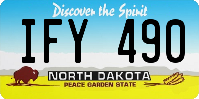 ND license plate IFY490