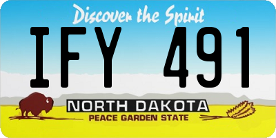 ND license plate IFY491
