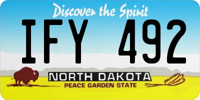 ND license plate IFY492