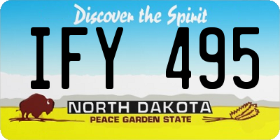 ND license plate IFY495