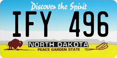 ND license plate IFY496