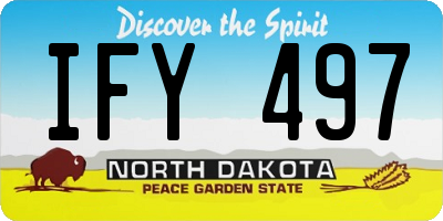 ND license plate IFY497