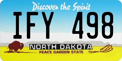 ND license plate IFY498
