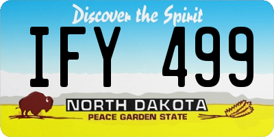 ND license plate IFY499