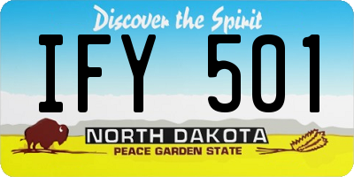 ND license plate IFY501